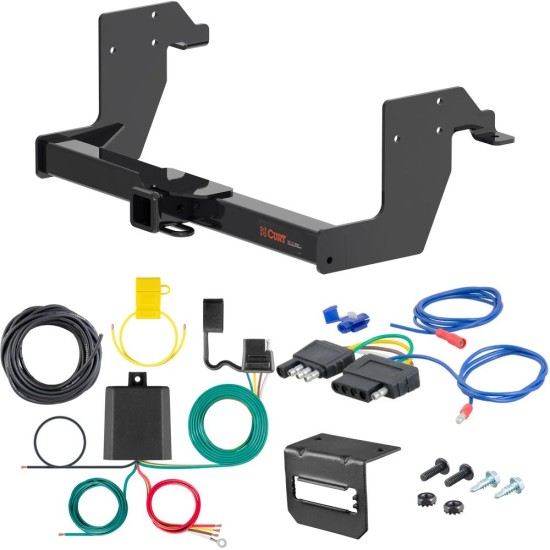 For 2014-2022 Mercedes Sprinter 2500 Trailer Hitch + Wiring 5 Pin Fits w/o Factory Step Bumper Curt 13388 2 inch Tow Receiver