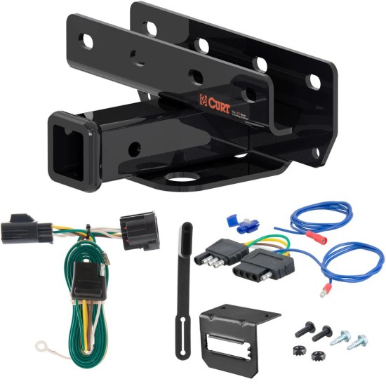 For 2007-2018 Jeep Wrangler JK Trailer Hitch + Wiring 5 Pin Fits All Models Curt 13392 2 inch Tow Receiver