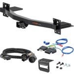 For 2024 Chevy Traverse Limited Trailer Hitch + Wiring 5 Pin Fits Models w/ Existing USCAR 7-way Curt 13433 2 inch Tow Receiver
