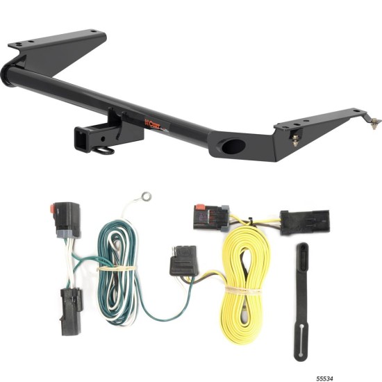 For 2005-2007 Chrysler 300 Trailer Hitch + Wiring 4 Pin Except 300C models Curt 13466 55534 2 inch Tow Receiver