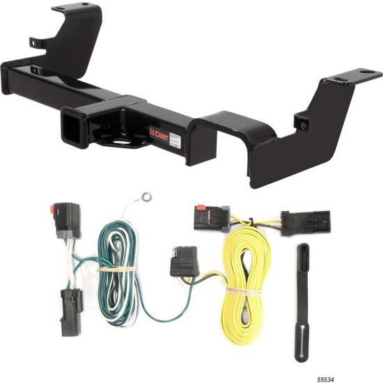 For 2006-2010 Dodge Charger Trailer Hitch + Wiring 4 Pin Fits All Models Curt 13469 55534 2 inch Tow Receiver