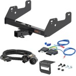 For 2015-2021 Ford F150 Trailer Hitch + Wiring 5 Pin Fits Models w/o factory hitch except Police Responder w/ USCAR 7-way Curt 13475 2 inch Tow Receiver