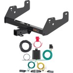 For 2022-2024 Ford F150 Trailer Hitch + Wiring 4 Pin Fits Models w/o factory hitch except Police w/ backup sensors w/o LED tail Curt 13475 56465 2 inch Tow Receiver