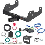 For 2022-2024 Ford F150 Trailer Hitch + Wiring 5 Pin Fits Models w/o factory hitch exc Police w/ LED Tail back sensors & scale Curt 13475 2 inch Tow Receiver