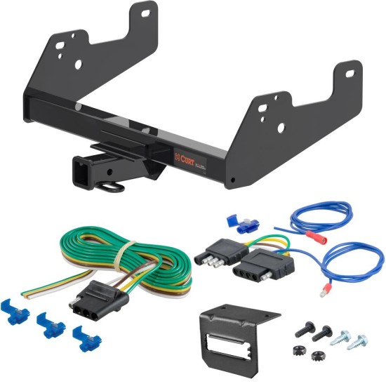 For 2015-2020 Ford F150 Trailer Hitch + Wiring 5 Pin Fits w/o factory hitch except Police Responder w/o Factory 7-Way Curt 13475 2 inch Tow Receiver