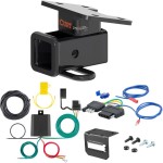 For 2021-2024 VW ID.4 Trailer Hitch + Wiring 5 Pin Fits w/ Factory Receiver Curt 13489 2 inch Tow Receiver