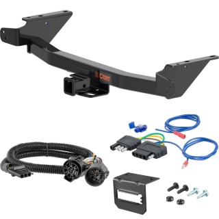 For 2023-2024 Chevy Colorado Trailer Hitch + Wiring 5 Pin Fits Models w/ Existing USCAR 7-way Curt 13576 2 inch Tow Receiver