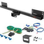 For 1987-1990 Jeep Wrangler Trailer Hitch + Wiring 5 Pin Except Renegade Curt 13657 2 inch Tow Receiver