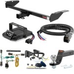 For 1992-1997 Mercury Grand Marquis Tow Package Camp n' Field Trailer Hitch + Brake Controller Curt Assure 51160 Proportional Up To 4 Axles + 7 Way Trailer Wiring Plug & 2-5/16" ball 4 inch drop Fits All Models Curt 13707 2 inch Tow Receiver