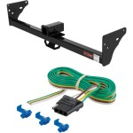 For 1982-1984 Chevy S10 Trailer Hitch + Wiring 4 Pin Fits w/ Roll Pan Bumper Curt 13920 58044 2 inch Tow Receiver