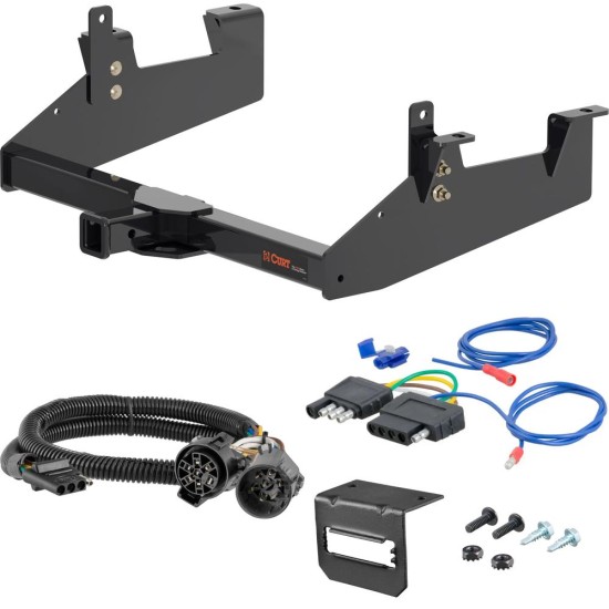 For 2020-2024 Chevy Silverado 2500 HD Trailer Hitch + Wiring 5 Pin Except factory receiver Curt 14005 2 inch Tow Receiver