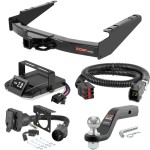 For 2000-2005 Ford Excursion Tow Package Camp n' Field Trailer Hitch + Brake Controller Curt Assure 51160 Proportional Up To 4 Axles + 7 Way Trailer Wiring Plug & 2-5/16" ball 4 inch drop Fits Models w/ Existing USCAR 7-way Curt 14011 2 inch Tow 