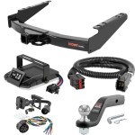 For 2004-2005 Ford Excursion Tow Package Camp n' Field Trailer Hitch + Brake Controller Curt Assure 51160 Proportional Up To 4 Axles + 7 Way Trailer Wiring Plug & 2-5/16" ball 4 inch drop Fits All Models Curt 14011 2 inch Tow Receiver