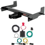 For 2015-2024 Ford Transit 250 Trailer Hitch + Wiring 4 Pin Fits All Models Curt 14012 56327 2 inch Tow Receiver