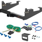 For 2020-2024 Ford F350 Super Duty Trailer Hitch + Wiring 5 Pin Fits Cab & Chassis w/ 34" Frame W/O factory Tow Package Curt 14018 2 inch Tow Receiver