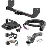 For 2022-2024 Toyota Tundra Tow Package Camp n' Field Trailer Hitch + Brake Controller Curt Assure 51160 Proportional Up To 4 Axles + 7 Way Trailer Wiring Plug & 2-5/16" ball 4 inch drop Except factory receiver Curt 14022 2 inch Tow Receiver