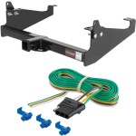 For 2000-2004 Ford F650 Trailer Hitch + Wiring 4 Pin Fits Models w/o Factory Connector Curt 14048 58044 2 inch Tow Receiver