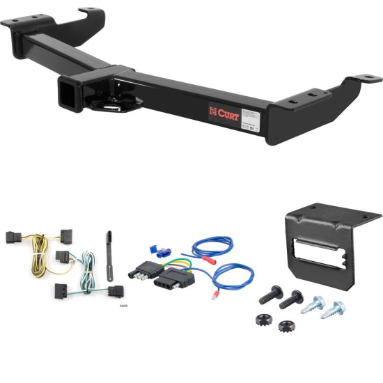 For 2009-2014 Ford E250 Trailer Hitch + Wiring 5 Pin Fits All Except Cutaway Chassis or Shuttle Bus Curt 14055 2 inch Tow Receiver