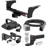 For 2015-2024 Ram 5500 Tow Package Camp n' Field Trailer Hitch + Brake Controller Curt Assure 51160 Proportional Up To 4 Axles + 7 Way Trailer Wiring Plug & 2-5/16" ball 4 inch drop Fits Models w/ USCAR 7-way Factory Connector Cab & Chassis C