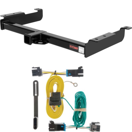 For 2003-2014 Chevy Express 1500 Trailer Hitch + Wiring 4 Pin Fits All Models Curt 14090 55540 2 inch Tow Receiver