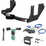 For 2005 Ford F150 Trailer Hitch + Wiring 5 Pin Fits w/ Factory 4-Flat Curt 14357 2 inch Tow Receiver