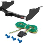 For 2006-2008 Dodge Ram 1500 Trailer Hitch + Wiring 4 Pin Except factory receiver Curt 14361 58044 2 inch Tow Receiver