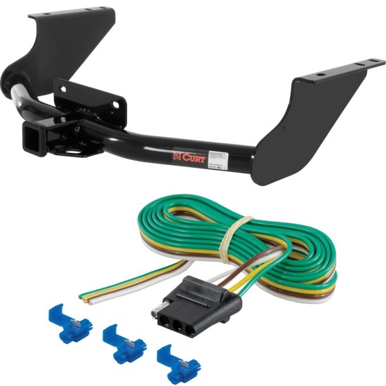 For 2013-2014 Ram 1500 Trailer Hitch + Wiring 4 Pin Except factory receiver Curt 14374 58044 2 inch Tow Receiver