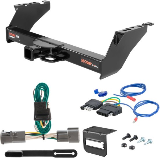 For 1992-1993 Ford F250 Trailer Hitch + Wiring 5 Pin Except 10" drop bumper Curt 15300 2 inch Tow Receiver