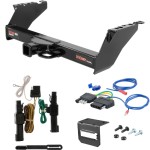 For 1986-1993 Dodge D Series Ram Pickup Trailer Hitch + Wiring 5 Pin Except roll pan bumper Curt 15300 2 inch Tow Receiver