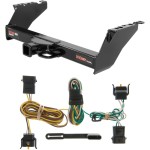 For 1997 Ford F350 Trailer Hitch + Wiring 4 Pin Flareside models w/o factory plug Excluding 10" drop bumper Curt 15300 55344 2 inch Tow Receiver