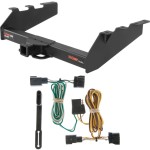 For 1995-1998 Dodge Ram 2500 Trailer Hitch + Wiring 4 Pin Fits w/ factory bumper Curt 15318 55329 2 inch Tow Receiver