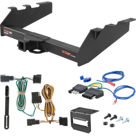 For 1995-1998 Dodge Ram 3500 Trailer Hitch + Wiring 5 Pin Fits w/ factory bumper Curt 15318 2 inch Tow Receiver