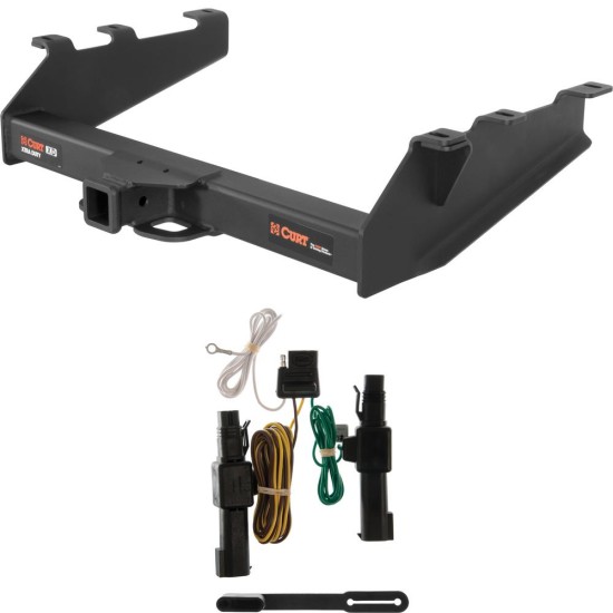 For 1994 Dodge Ram 3500 Trailer Hitch + Wiring 4 Pin Fits w/ factory bumper Curt 15319 55317 2 inch Tow Receiver