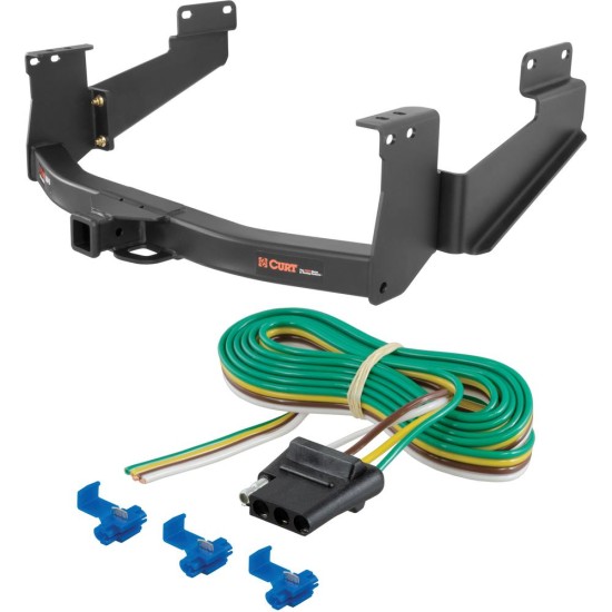 For 2015-2017 Toyota Tundra Trailer Hitch + Wiring 4 Pin Except factory receiver Curt 15398 58044 2 inch Tow Receiver