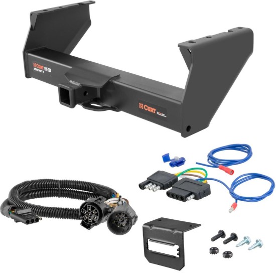 For 2020-2024 GMC Sierra 3500 HD Trailer Hitch + Wiring 5 Pin Fits Cab & Chassis Curt 15400 2 inch Tow Receiver