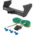 For 2013-2014 Ram 4500 Trailer Hitch + Wiring 4 Pin Fits Cab & Chassis Curt 15400 58044 2 inch Tow Receiver