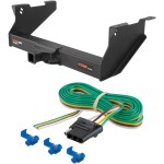 For 2006-2008 Dodge Ram 1500 Trailer Hitch + Wiring 4 Pin Fits All Models Curt 15409 58044 2 inch Tow Receiver