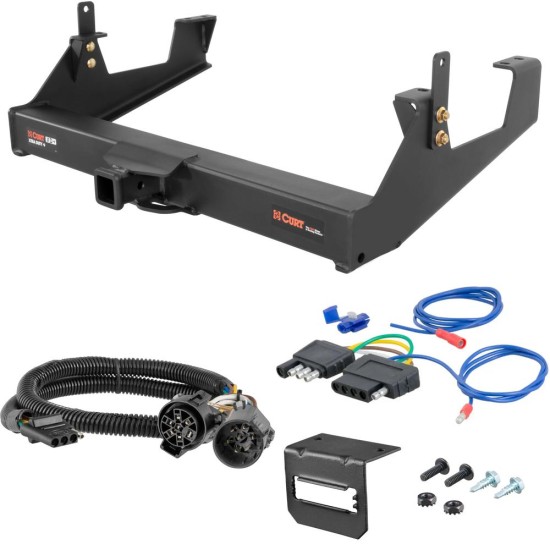 For 2011-2019 Chevy Silverado 3500 HD Trailer Hitch + Wiring 5 Pin Except Cab & Chassis Curt 15460 2 inch Tow Receiver