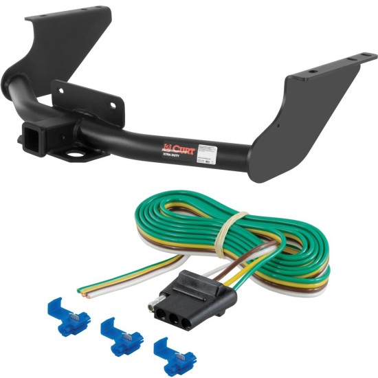 For 2013-2014 Ram 1500 Trailer Hitch + Wiring 4 Pin Except factory receiver Curt 15572 58044 2 inch Tow Receiver