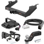 For 2004-2008 Dodge Ram 1500 Tow Package Camp n' Field Trailer Hitch + Brake Controller Curt Assure 51160 Proportional Up To 4 Axles + 7 Way Trailer Wiring Plug & 2-5/16" ball 4 inch drop Fits Models w/ USCAR 7-way Factory Connector Excluding fac