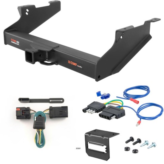 For 2004-2008 Dodge Ram 1500 Trailer Hitch + Wiring 5 Pin Fits Models w/ Tow Prep Package Excluding factory receiver Curt 15704 2.5 in Tow Receiver