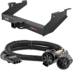 For 2003-2009 Dodge Ram 2500 Trailer Hitch + Wiring 4 Pin Fits Models w/ USCAR 7-way Factory Connector Excluding factory receiver Curt 15704 55384 2.5 in Tow Receiver