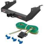 For 2006-2008 Dodge Ram 1500 Trailer Hitch + Wiring 4 Pin Except factory receiver Curt 15704 58044 2.5 in Tow Receiver