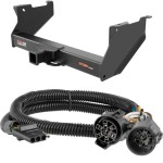 For 2016-2024 Ram 2500 Trailer Hitch + Wiring 4 Pin Fits 6' bed w/ USCAR 7-way Factory Connector Curt 15801 55384 2.5 in Tow Receiver