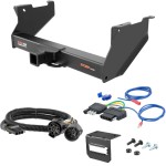 For 2016-2024 Ram 2500 Trailer Hitch + Wiring 5 Pin Fits 6' bed w/ USCAR 7-way Factory Connector Curt 15801 2.5 in Tow Receiver