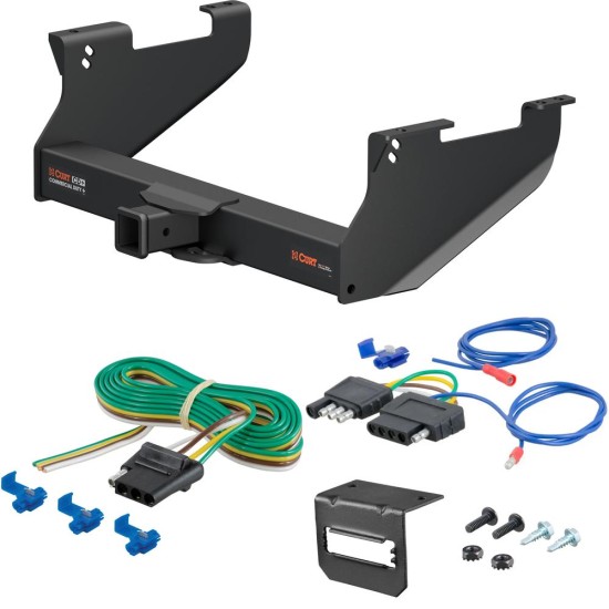 For 2015-2017 Ram 3500 Trailer Hitch + Wiring 5 Pin Except Cab & Chassis Curt 15803 2.5 in Tow Receiver