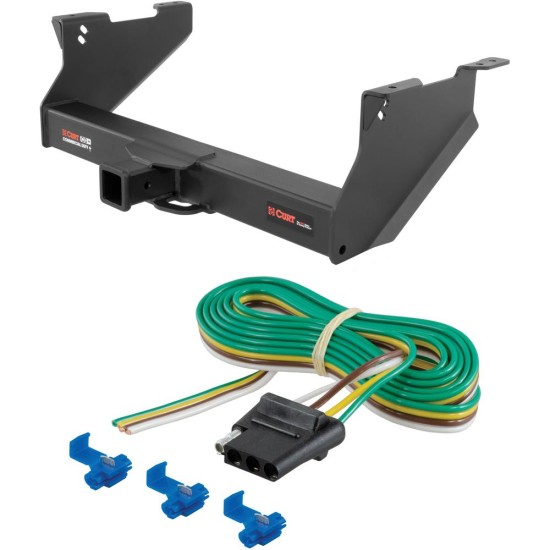 For 2013-2014 Ram 2500 Trailer Hitch + Wiring 4 Pin Fits All Models Curt 15809 58044 2.5 in Tow Receiver