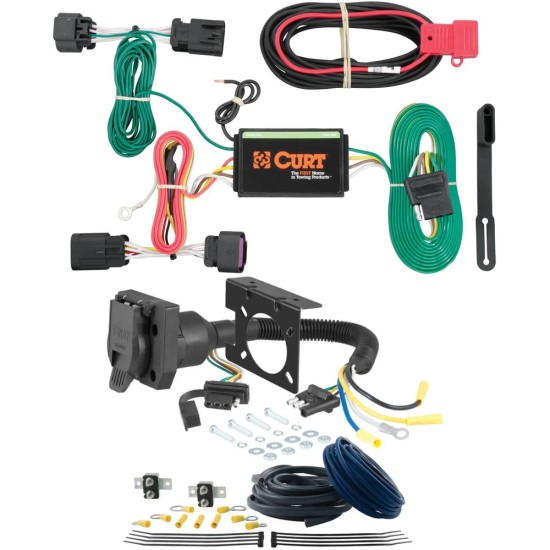 For 2014-2024 Ram ProMaster 2500 Trailer Wiring 7 Way Trailer Wiring Plug w/ Bracket Fits All Models Curt