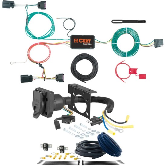 For 2015-2022 Ram ProMaster City Trailer Wiring 7 Way Trailer Wiring Plug w/ Bracket Fits All Models Curt