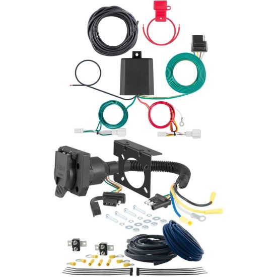 For 2020-2024 Mitsubishi Outlander Sport Trailer Wiring 7 Way Trailer Wiring Plug w/ Bracket Fits All Models Curt